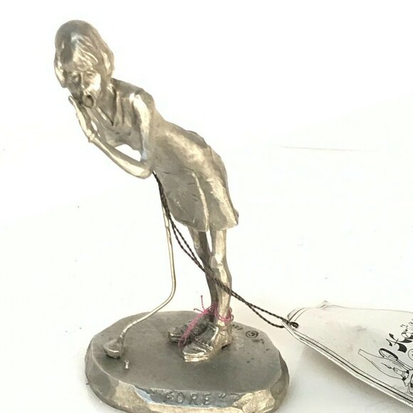 Heritage Pewter Figurine Woman Golfer Golfing Golf Mothers Day Gift NWT RARE - Picture 2 of 6